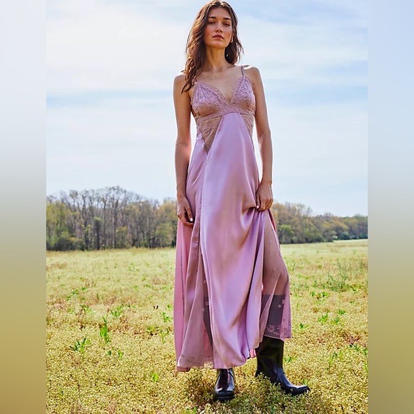 FREE PEOPLE Morning Glory Slip NEW Size S Lilac FP Intimately Rare - Picture 1 of 16